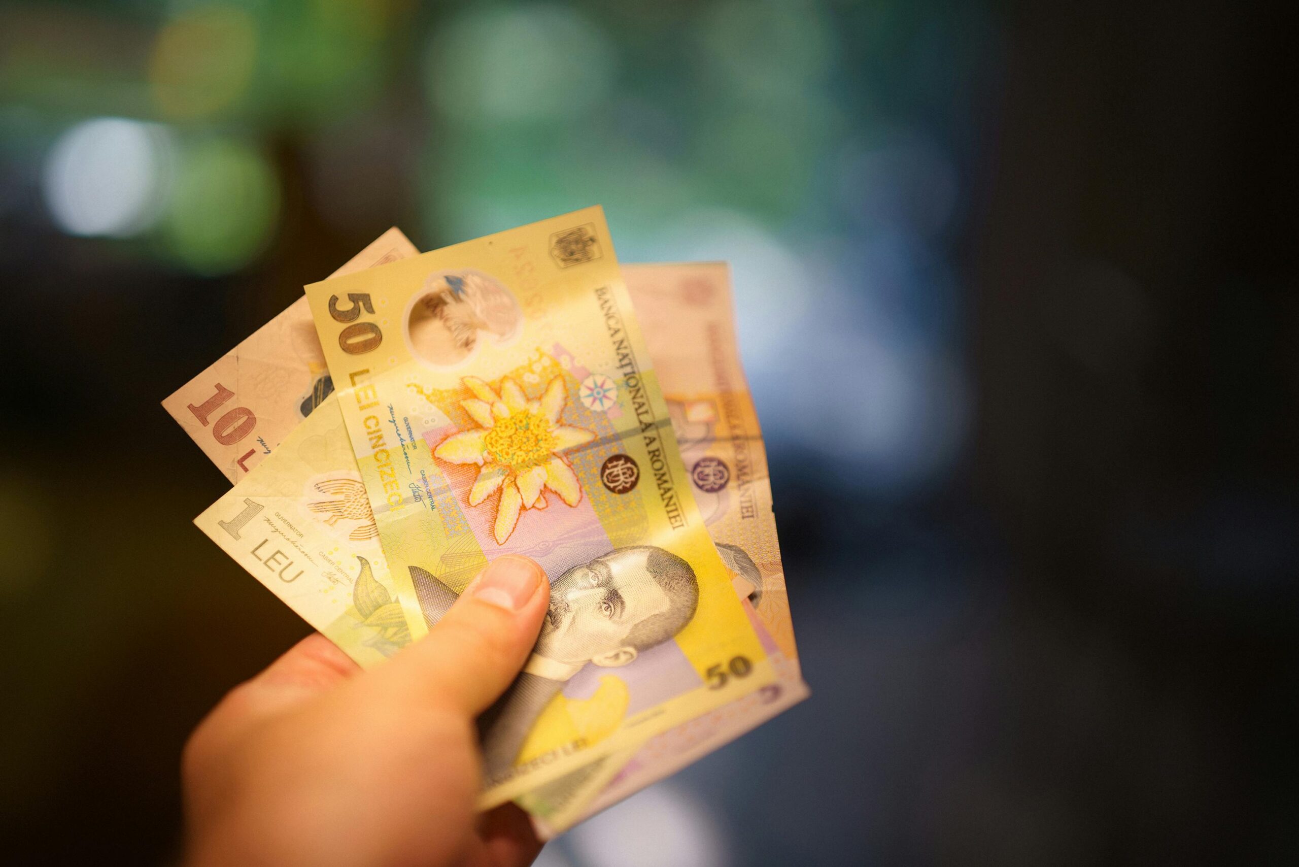 Banknoten In Rumänischen Lei.