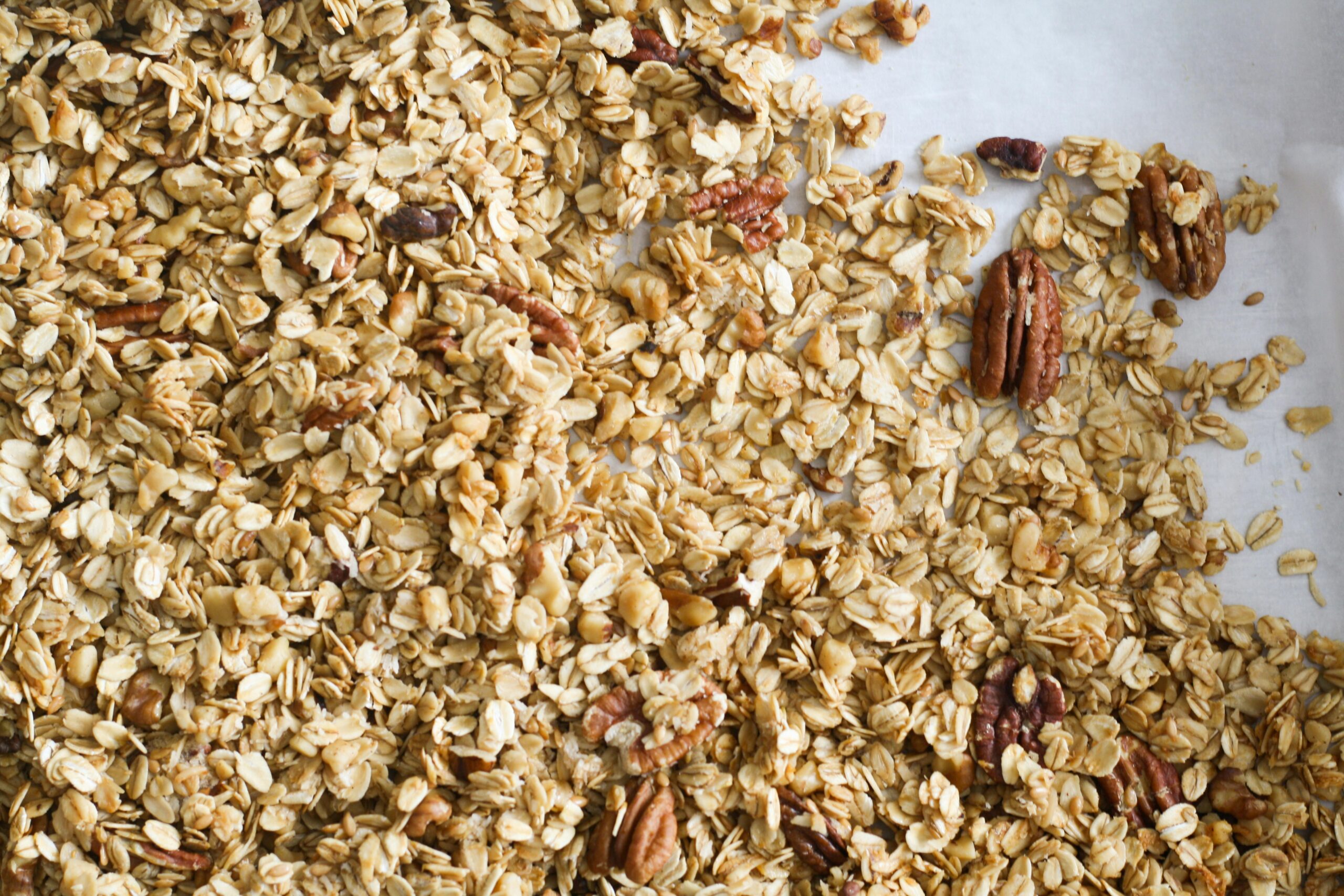 Rustikales Hausgemachtes Granola Mit Pekannüssen