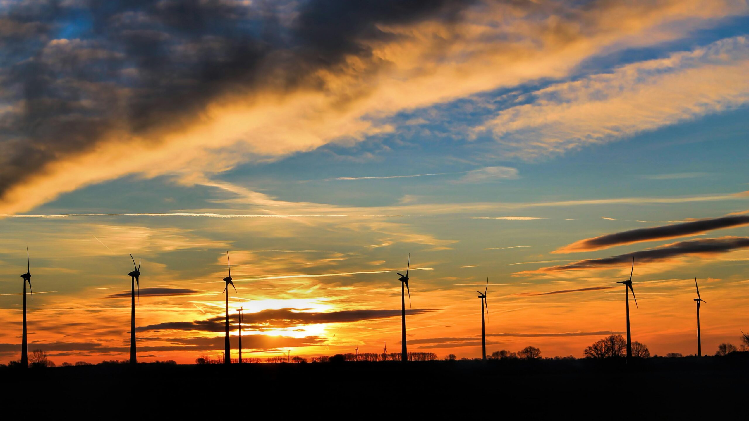 Silhouette Der WindmÃ¼hlen
